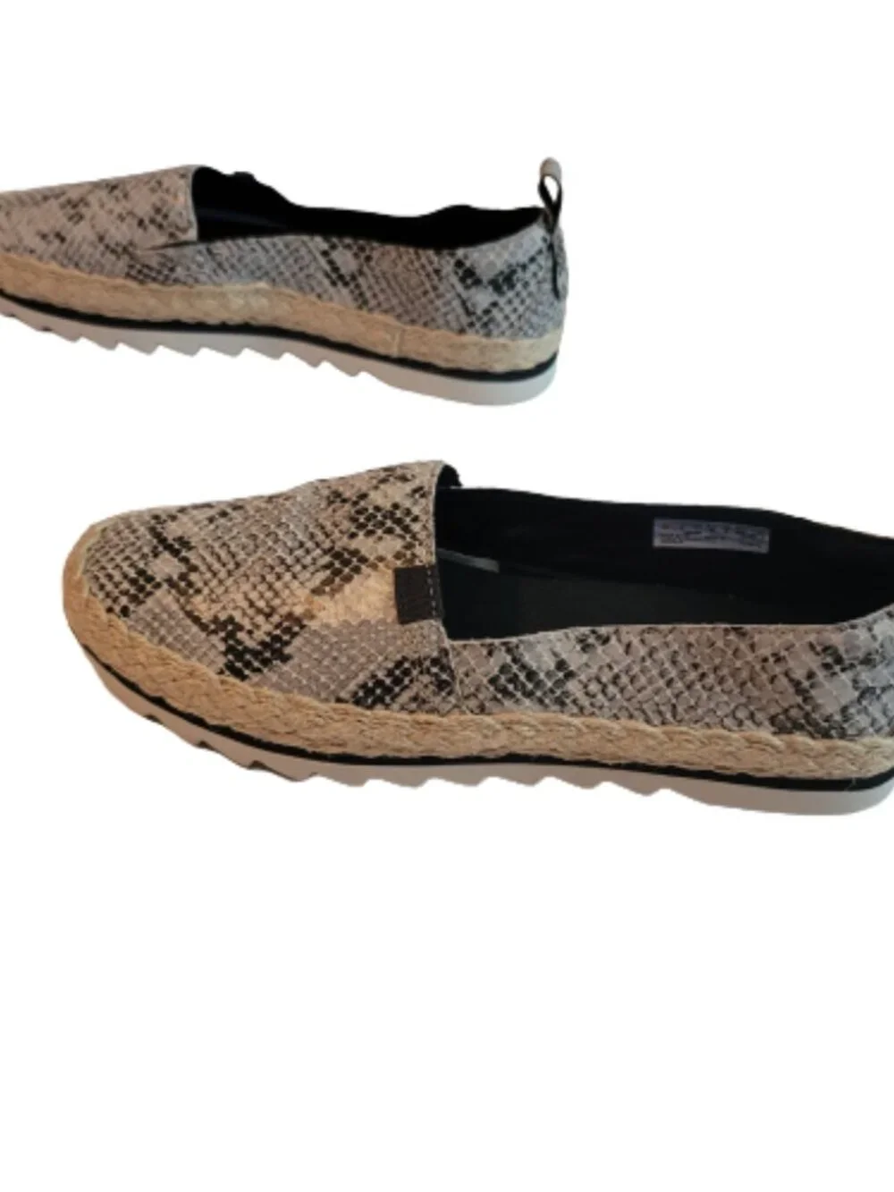 Timberland Women Slip-On Flats Size 8 Snakeskin Leather Espadrille Earthy Indie - Picture 9 of 13